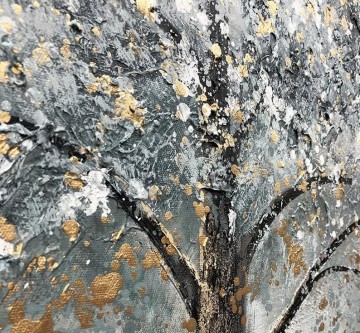 Detalle de árbol de arena plateada. Pinturas al óleo
